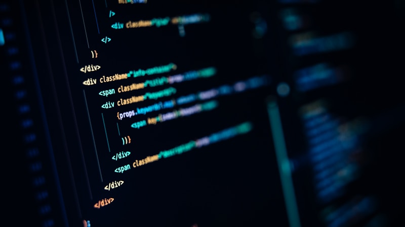 Many lines of code on a monitor